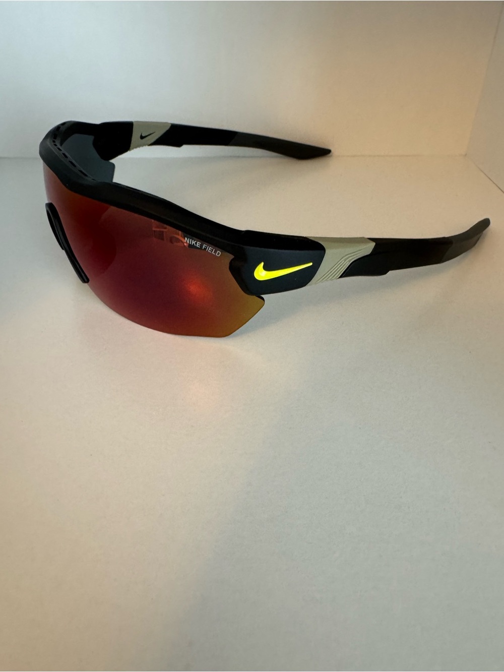Nike Show X3 Elite E Sunglasses in Matt Black with Volt DJ2024-013